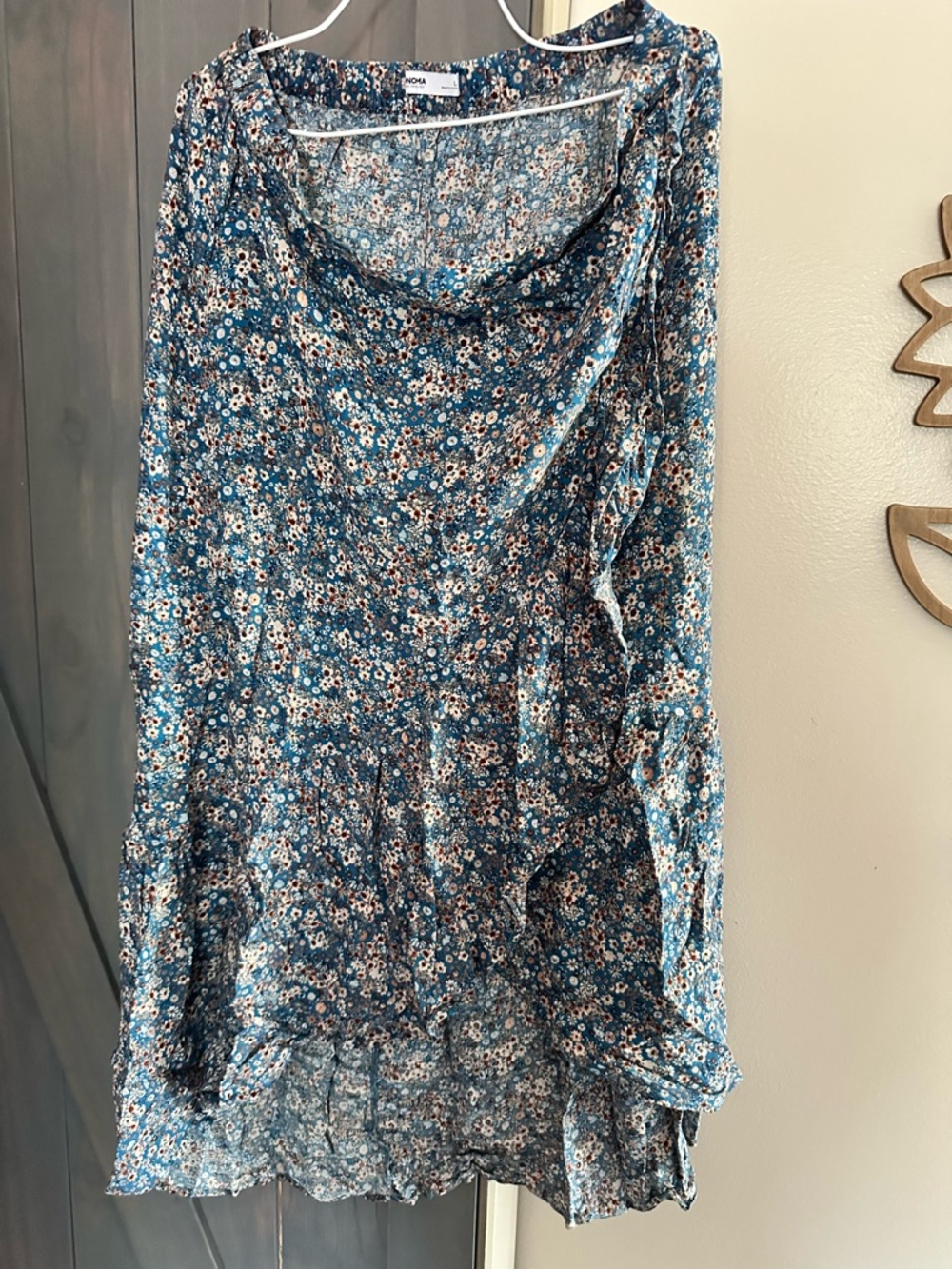 Sonoma Blue Floral High-Low Skirt